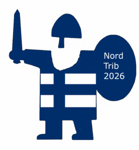 Nordtrib2026 conference logo with blue viking and flag of Finland